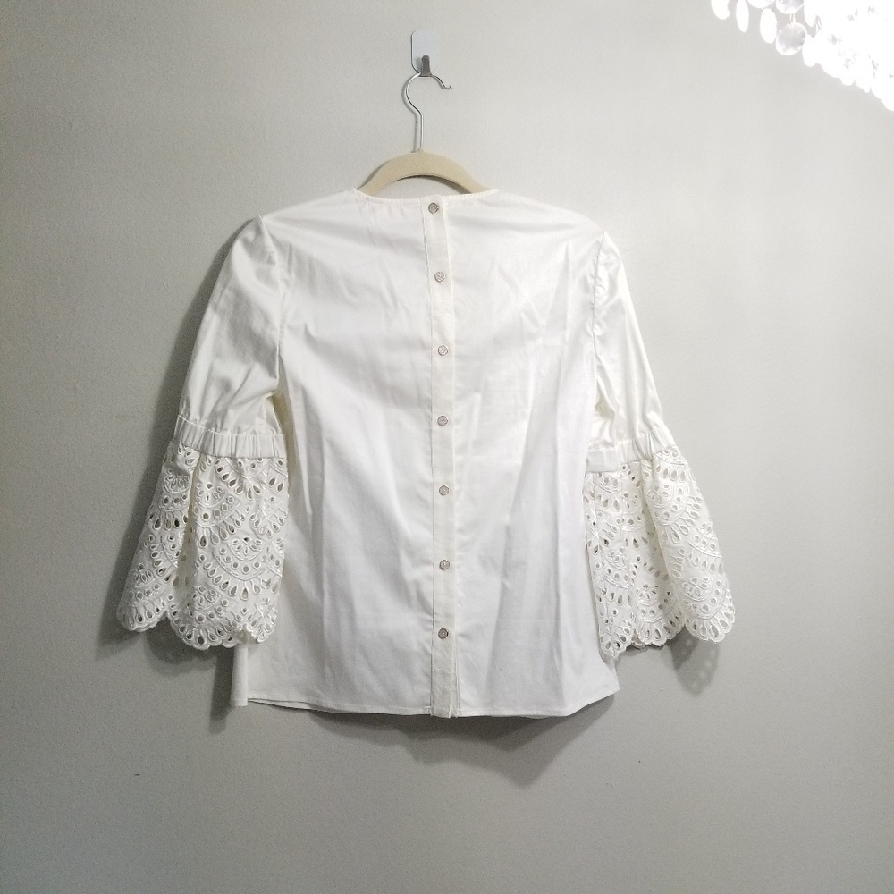 🚫SOLD🅿️🚫NWT TED BAKER LACE BOW SLEEVE BLOUSE - Picture 6 of 8